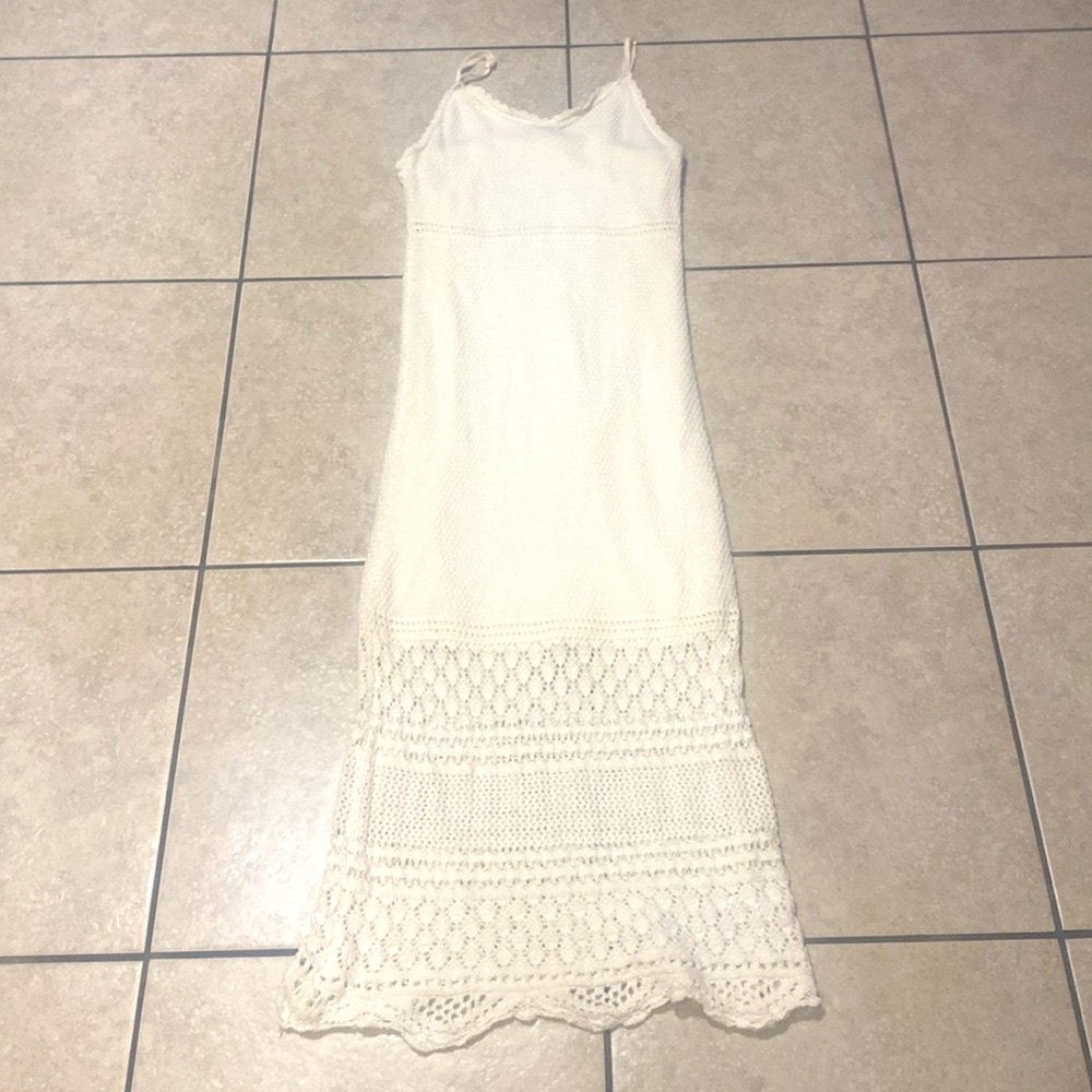 New- Cream Color Crochet Summer Dress.
